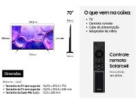 Smart TV 70" Samsung UHD 4K Crystal U8500F UN70U8500FGXZD Tizen 2025 - 7
