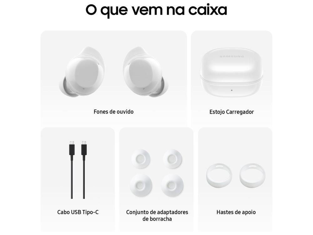 Fone de Ouvido Bluetooth Samsung Buds Core com Microfone Cancelamento de Ruído Esportivo Intra-auricular True Wireless Branco - 2