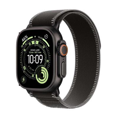 Apple Watch Ultra 3 GPS + Cellular Caixa Preta de Titânio 49mm Pulseira Loop Trail Preta/Carvão M/G