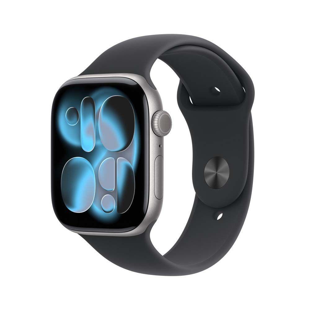 Apple Watch Series 11 GPS + Cellular Caixa Cinza-espacial de Alumínio 46mm Pulseira Esportiva Preta P/M - 1
