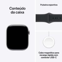 Apple Watch Series 11 GPS + Cellular Caixa Cinza-espacial de Alumínio 46mm Pulseira Esportiva Preta P/M - 8