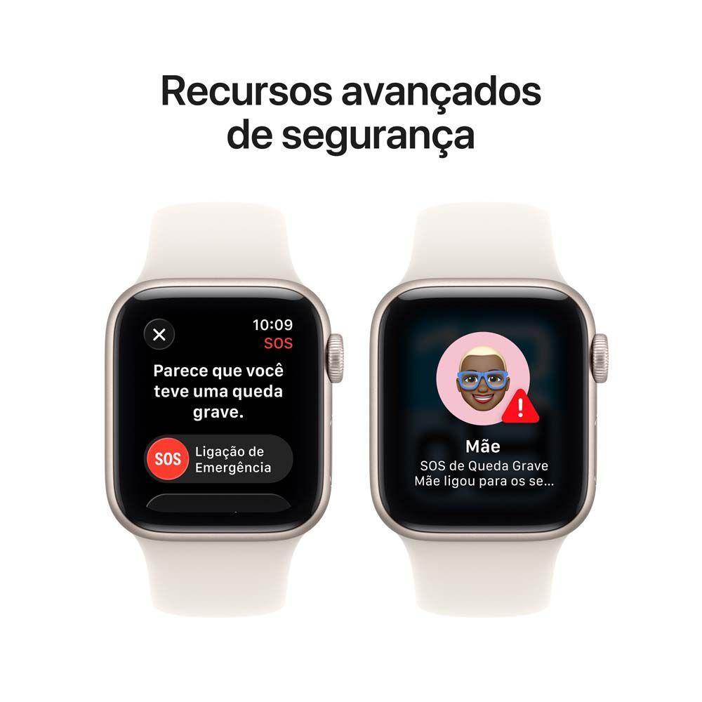 Apple Watch SE 3 GPS Caixa Estelar de Alumínio 44mm Pulseira Esportiva Estelar P/M - 7