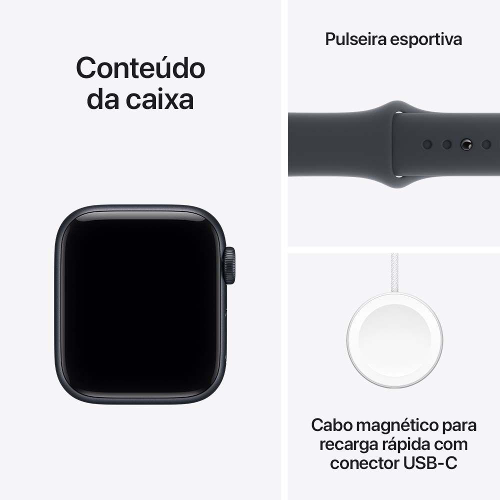 Apple Watch SE 3 GPS + Cellular Caixa Meia-noite de Alumínio 44mm Pulseira Esportiva Meia-noite M/G - 8