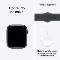 Apple Watch SE 3 GPS + Cellular Caixa Meia-noite de Alumínio 44mm Pulseira Esportiva Meia-noite M/G - 8