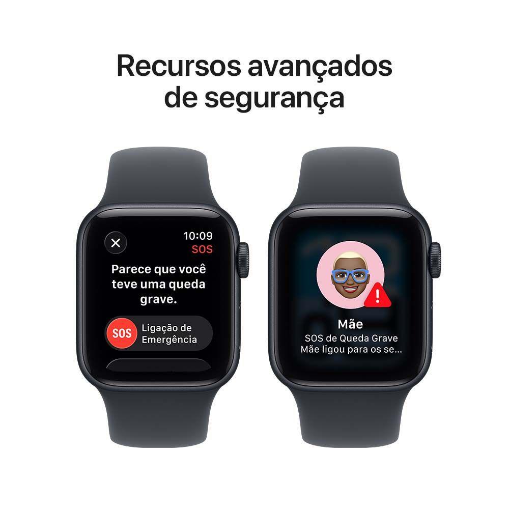 Apple Watch SE 3 GPS Caixa Meia-noite de Alumínio 44mm Pulseira Esportiva Meia-noite M/G - 7