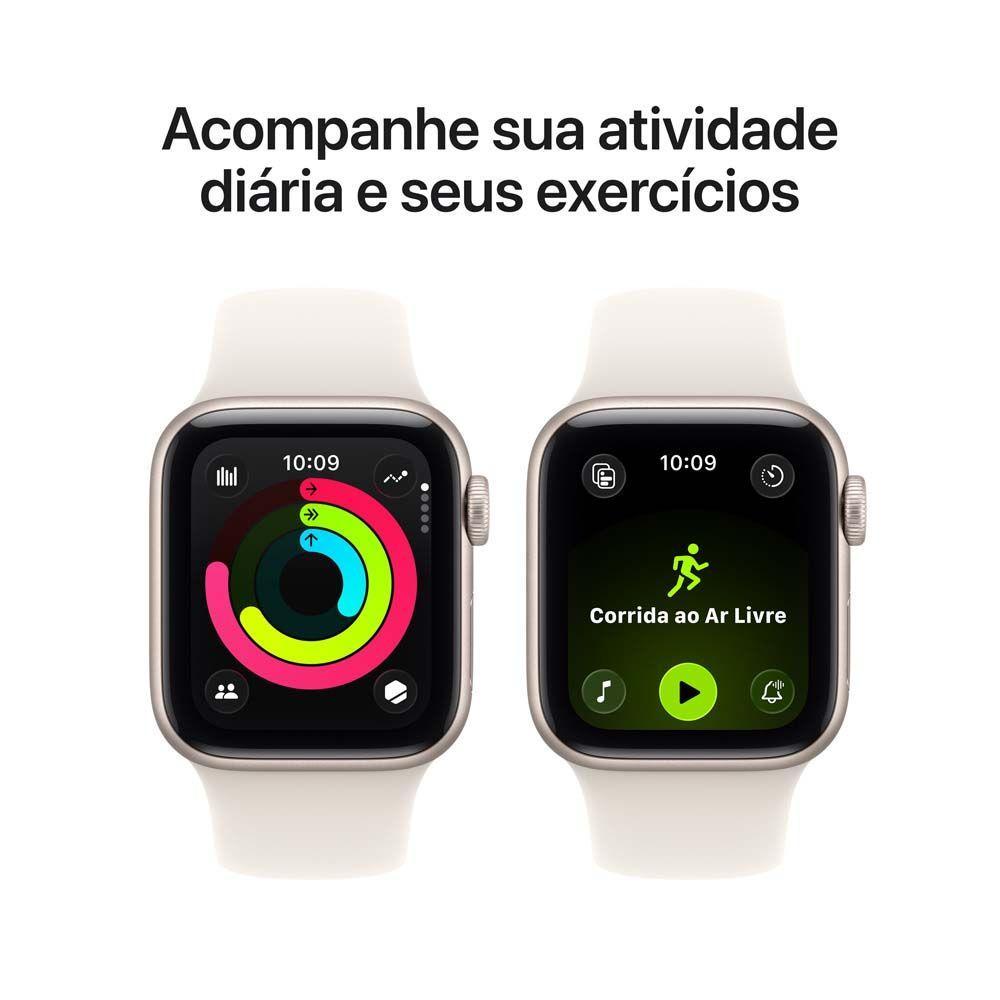 Apple Watch SE 3 GPS + Cellular Caixa Estelar de Alumínio 40mm Pulseira Esportiva Estelar M/G - 6