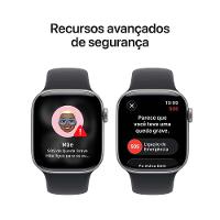 Apple Watch Series 11 GPS Caixa Cinza-espacial de Alumínio 42mm Pulseira Esportiva Preta P/M - 6