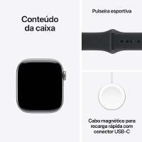 Apple Watch Series 11 GPS Caixa Cinza-espacial de Alumínio 42mm Pulseira Esportiva Preta P/M - 8