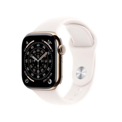 Apple Watch Series 11 GPS + Cellular Caixa Dourada de Titânio 42mm Pulseira Esportiva Blush-clara P/M
