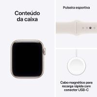 Apple Watch SE 3 GPS Caixa Estelar de Alumínio 44mm Pulseira Esportiva Estelar M/G - 8