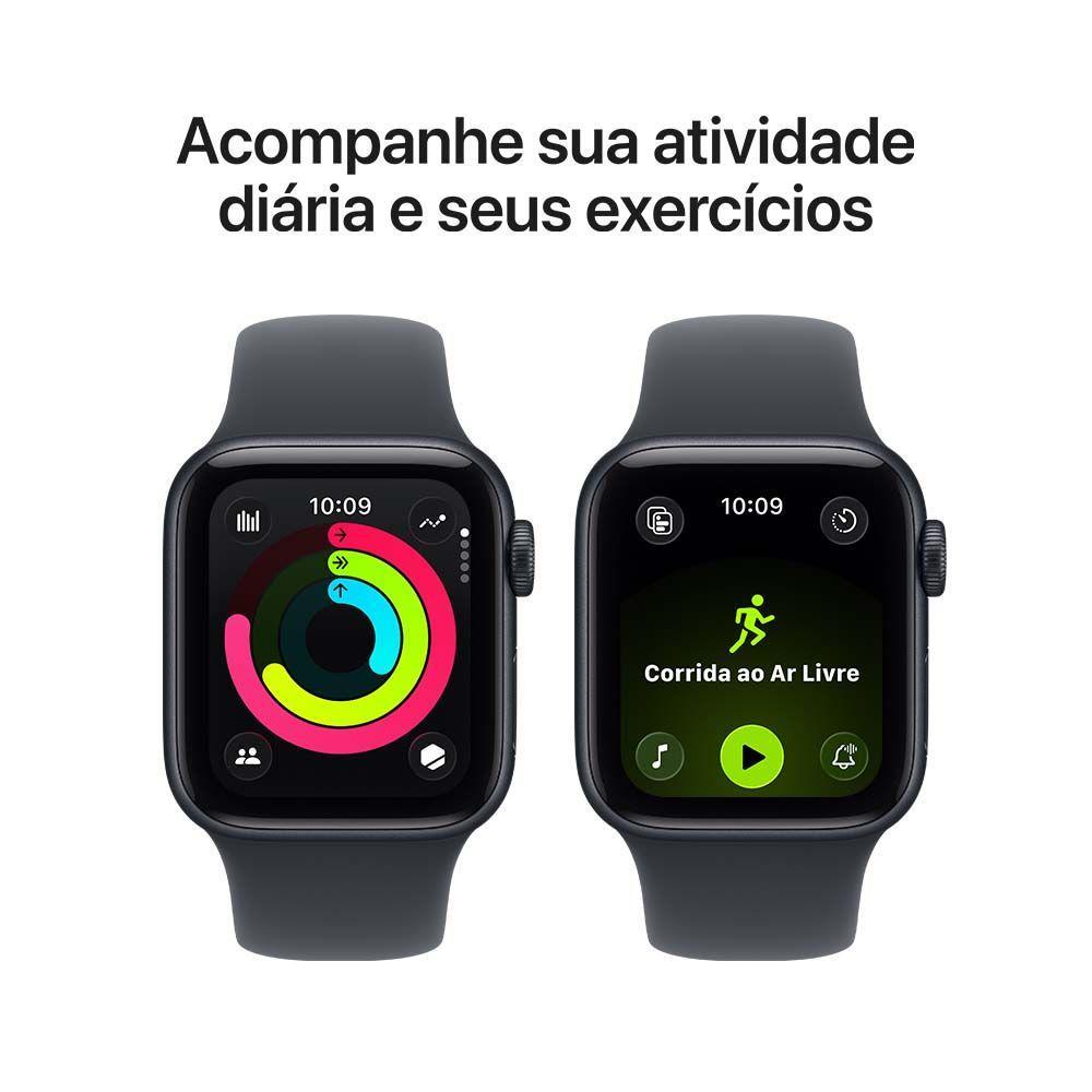 Apple Watch SE 3 GPS Caixa Meia-noite de Alumínio 40mm Pulseira Esportiva Meia-noite M/G - 6