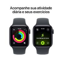 Apple Watch SE 3 GPS Caixa Meia-noite de Alumínio 40mm Pulseira Esportiva Meia-noite P/M - 6