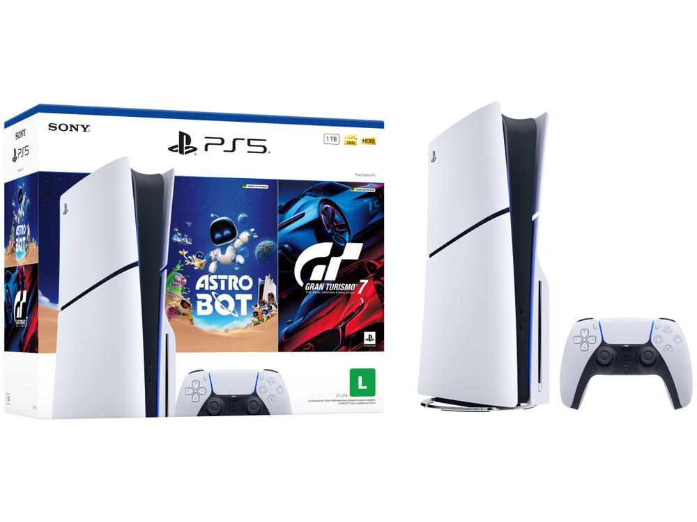 PlayStation 5 Slim Disk 1TB 1 Controle Branco Sony com 2 Jogos - 1