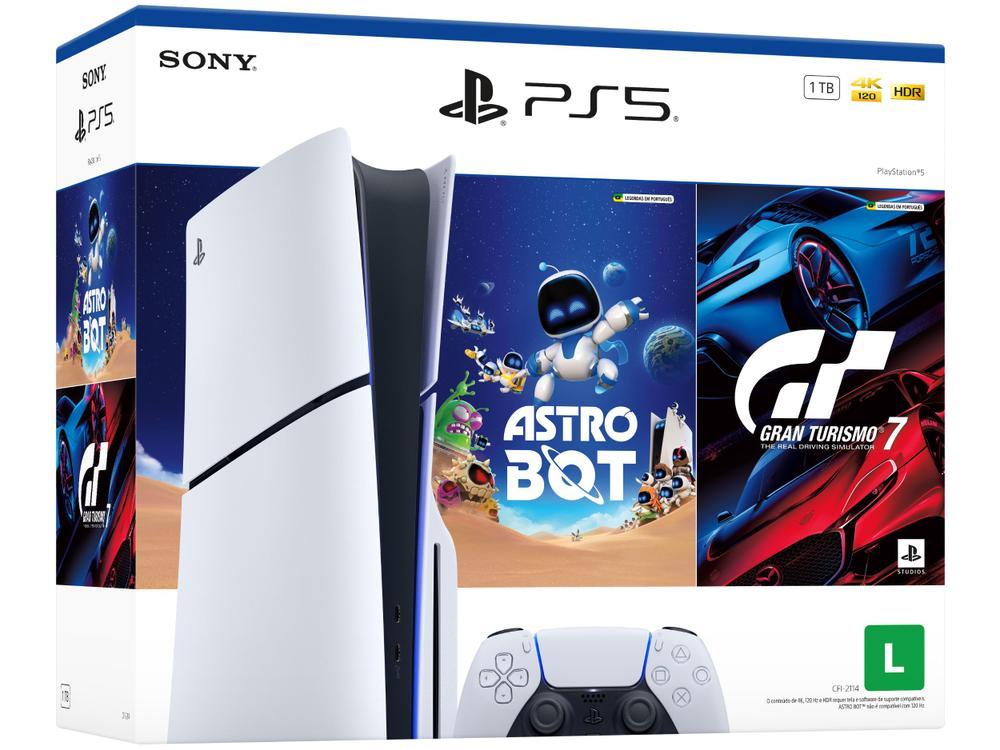PlayStation 5 Slim Disk 1TB 1 Controle Branco Sony com 2 Jogos - 4