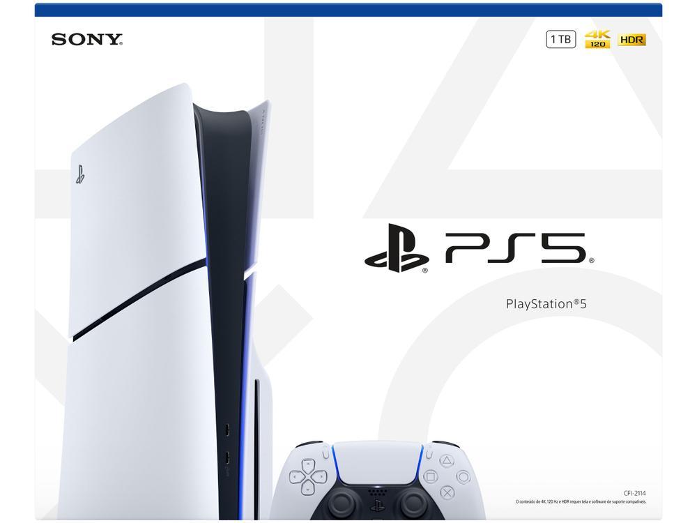 PlayStation 5 Slim Disk 1TB 1 Controle Branco Sony - 7