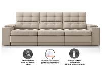 Sofá 4 Lugares Retrátil Reclinável Velosuede Neon Next Sofás