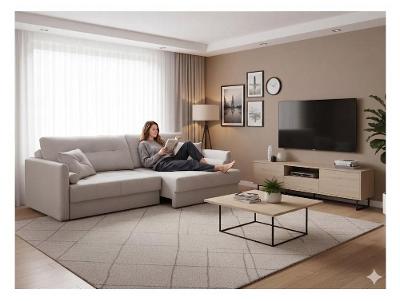 Sofá 5 Lugares Retrátil Reclinável Linho Urban Next Sofás