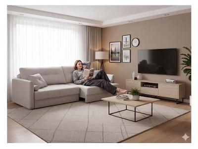 Sofá 3 Lugares Retrátil Reclinável Linho Urban Next Sofás