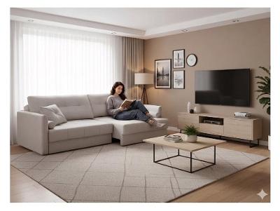Sofá 4 Lugares Retrátil Reclinável Linho Urban Next Sofás