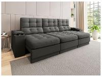 Sofá 4 Lugares Retrátil Reclinável Velosuede Neon Next Sofás - 1