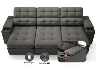 Sofá 4 Lugares Retrátil Reclinável Velosuede Neon Next Sofás - 5