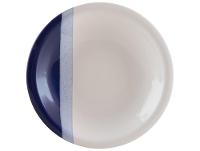 Aparelho de Jantar e Chá 20 Peças Cerâmica Brasilia Redondo Branco e Azul Cobalto Atual - 5