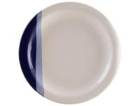 Aparelho de Jantar e Chá 20 Peças Cerâmica Brasilia Redondo Branco e Azul Cobalto Atual - 8