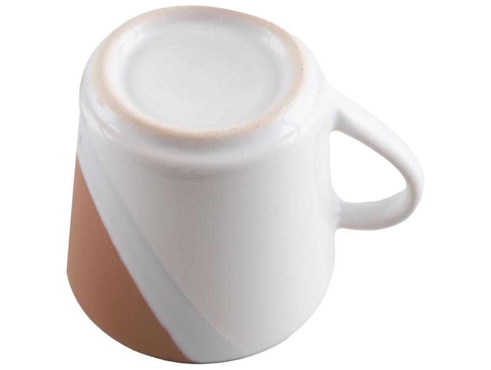 Aparelho de Jantar e Chá 20 Peças Cerâmica Brasilia Redondo Branco e Chocolate Atual - 9