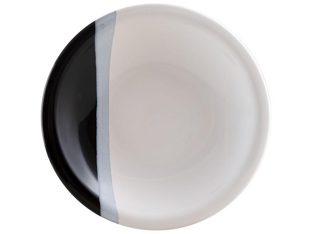 Aparelho de Jantar e Chá 20 Peças Cerâmica Brasilia Redondo Branco e Preto Atual - 6