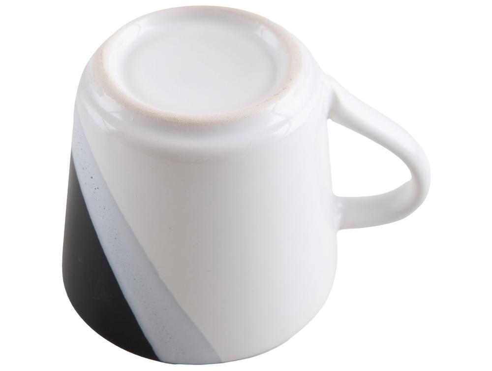 Aparelho de Jantar e Chá 20 Peças Cerâmica Brasilia Redondo Branco e Preto Atual - 9