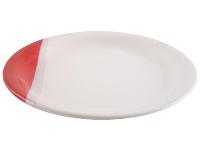 Aparelho de Jantar e Chá 20 Peças Cerâmica Brasilia Redondo Branco e Vermelho Atual - 6