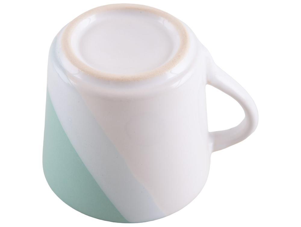 Aparelho de Jantar e Chá 20 Peças Cerâmica Brasilia Redondo Branco e Verde Menta Atual - 9