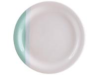 Aparelho de Jantar e Chá 20 Peças Cerâmica Brasilia Redondo Branco e Verde Menta Atual