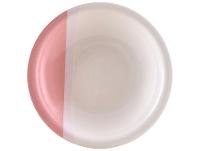 Aparelho de Jantar e Chá 20 Peças Cerâmica Brasilia Redondo Branco e Rosa Atual - 6