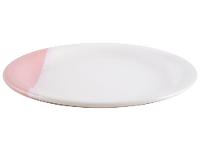 Aparelho de Jantar e Chá 20 Peças Cerâmica Brasilia Redondo Branco e Rosa Atual - 7