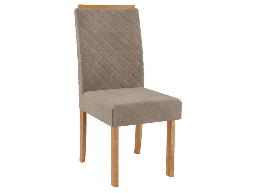 Mesa de Jantar 6 Cadeiras 6 Lugares Retangular Mel e Off White Sonetto Móveis Cris - 7