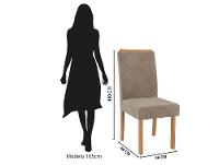 Mesa de Jantar 4 Cadeiras 4 Lugares Retangular Mel e Off White Sonetto Móveis Cris - 5