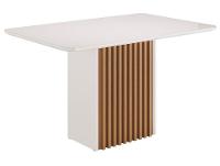 Mesa de Jantar 4 Cadeiras 4 Lugares Retangular Mel e Off White Sonetto Móveis Cris - 7