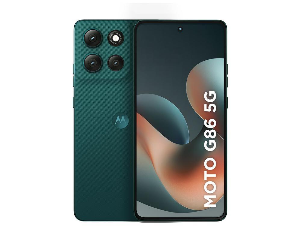 Smartphone Motorola Moto g86 512GB 5G 8GB RAM Verde Escuro 6,7" Câm. Dupla + Selfie 32MP - 1