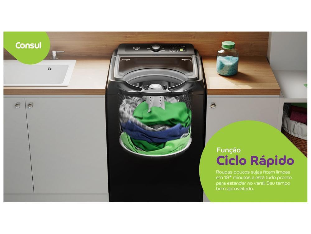 Lavadora de Roupas Consul 15kg 12 Programas de Lavagem Cinza Chumbo CWN15A9ANA - 3