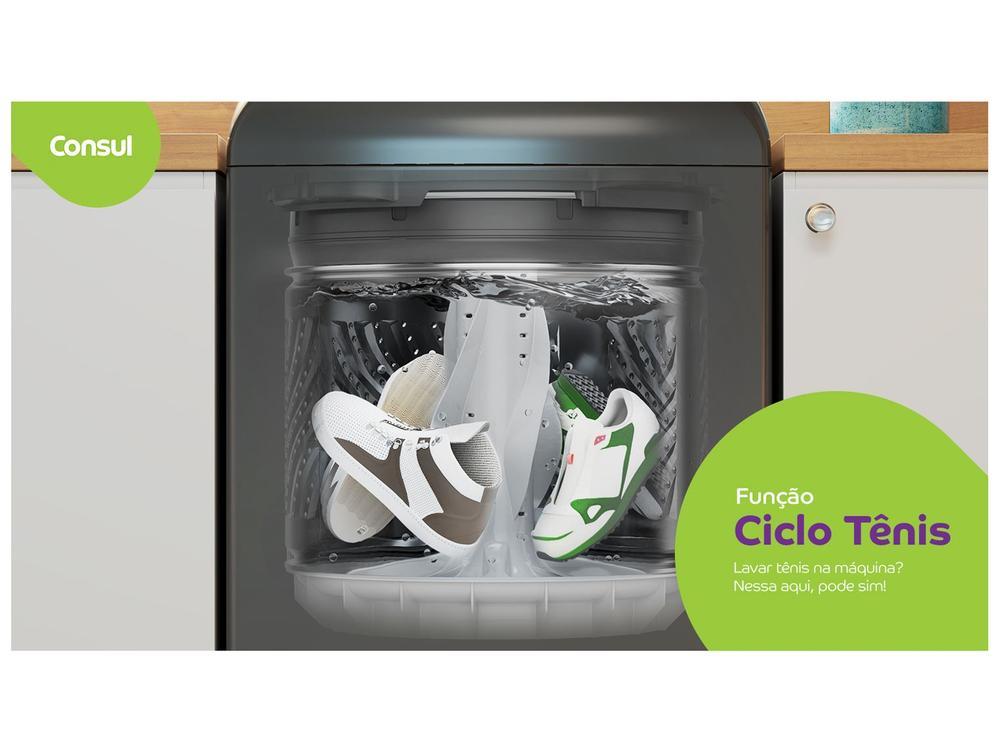 Lavadora de Roupas Consul 15kg 12 Programas de Lavagem Cinza Chumbo CWN15A9ANA - 4