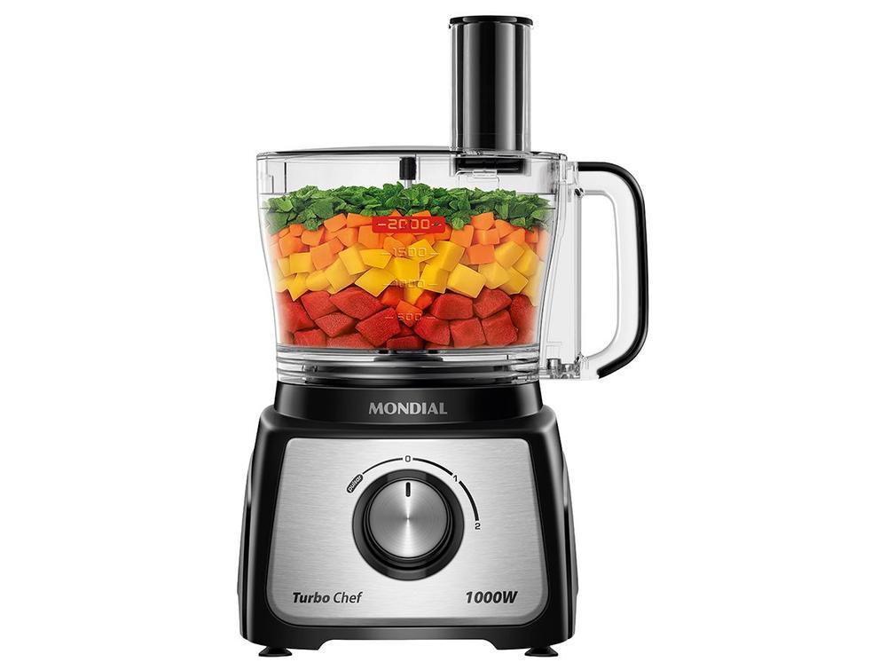 Multi-processador de Alimentos Mondial 1000W Preto Turbo Chef MPN-02-BE 3 em 1 3097-01 - 1
