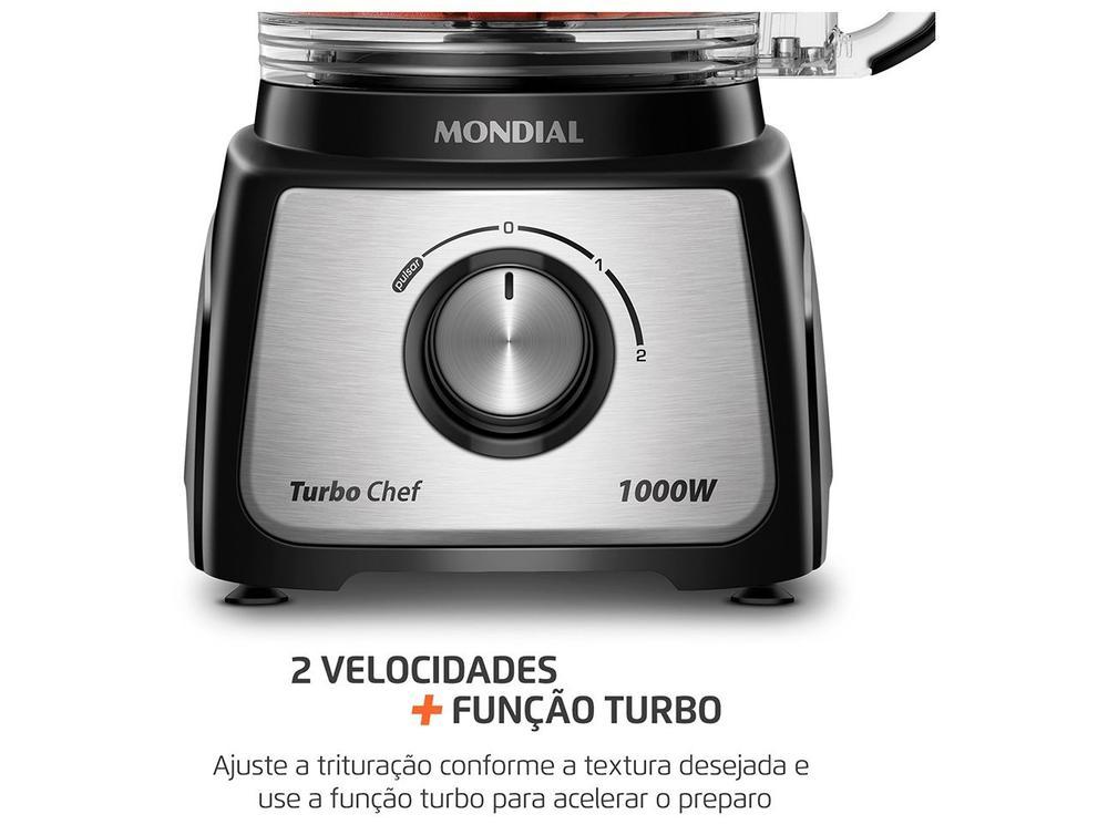 Multi-processador de Alimentos Mondial 1000W Preto Turbo Chef MPN-02-BE 3 em 1 3097-01 - 6