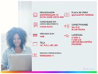 Notebook Samsung Book Go Snapdragon 7c 4GB RAM 128GB 14" Full HD Windows 11 NP340XLA-K0ABR - 2