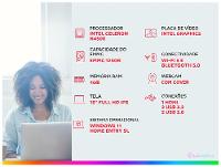 Notebook Positivo Vision C15M Intel Celeron N4500 Windows 11 Home 4GB RAM  128GB eMMC Tela 15" Full HD IPS Antirreflexo Minitela e Tecla Copilot Cinza - 2