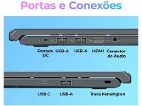 Notebook Positivo Vision C15M Intel Celeron N4500 Windows 11 Home 4GB RAM  128GB eMMC Tela 15" Full HD IPS Antirreflexo Minitela e Tecla Copilot Cinza - 8