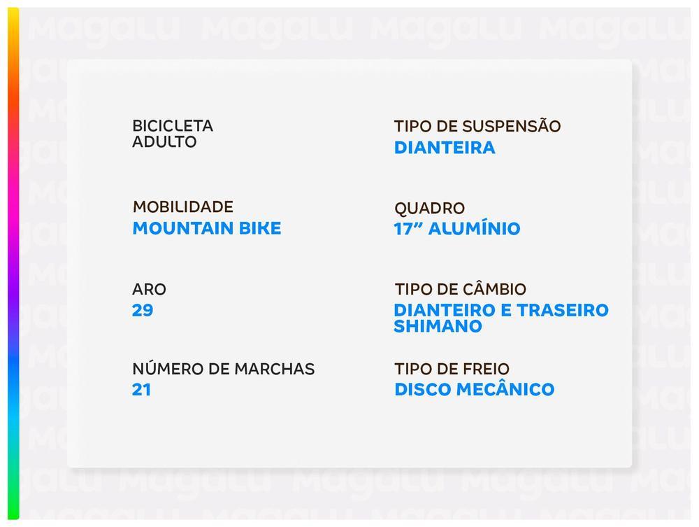 Bicicleta Aro 29" South Bike Legend Freio a Disco 21 Marchas Câmbio Shimano - 3