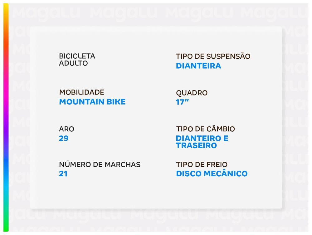 Bicicleta Aro 29" South Bike Legend Freio a Disco 21 Marchas Câmbio Shimano - 3