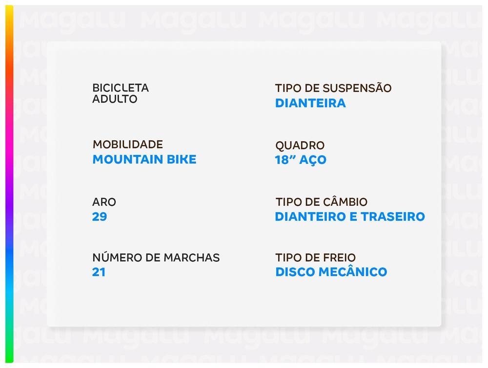 Bicicleta Aro 29" South Bike Sport Freio a Disco 21 Marchas - 3