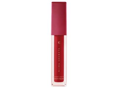 Batom Líquido Aveludado Eudora Niina Secrets Skinny Matte Vermelho Hibisco Longa duração 5ml